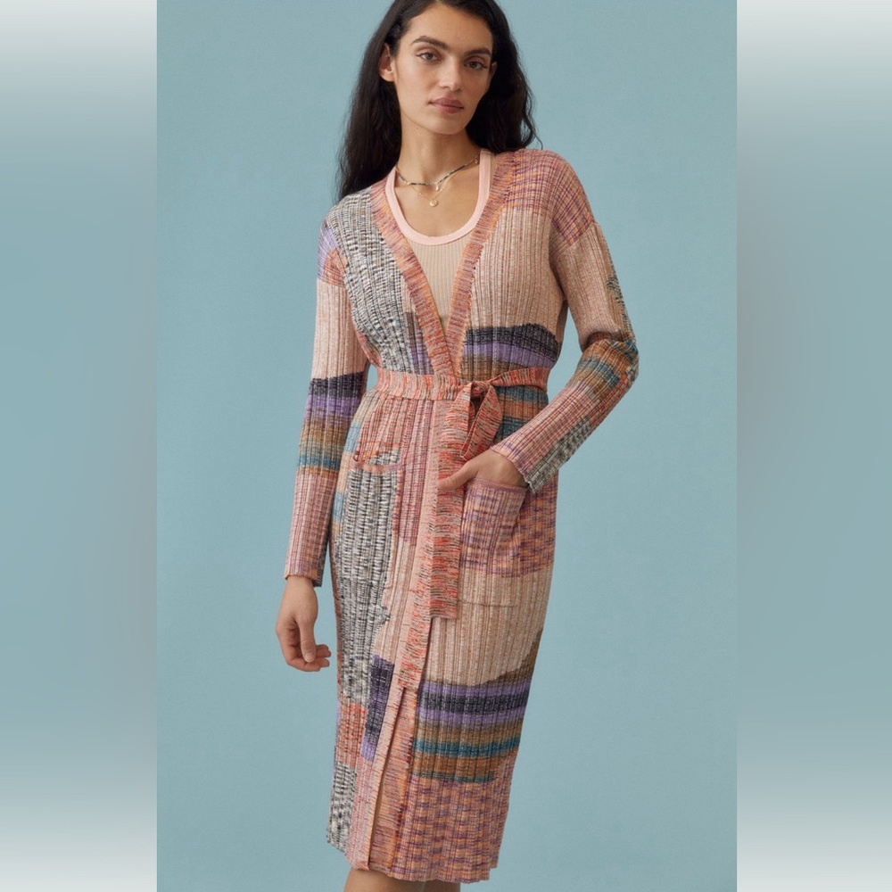 NWOT Anthropologie Patchwork Cardigan Sweater - Size XS/S